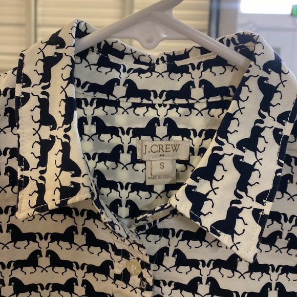Vintage J. Crew Trotting Horse Button Up - Picture 2 of 4